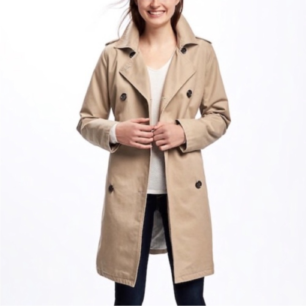 Beige Old Navy Trench Coat